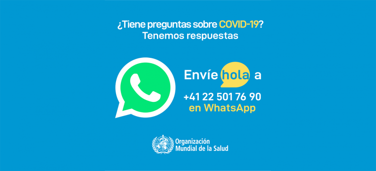 La OMS lleva la información de la COVID-19 a millones a través de WhatsApp, ahora en español